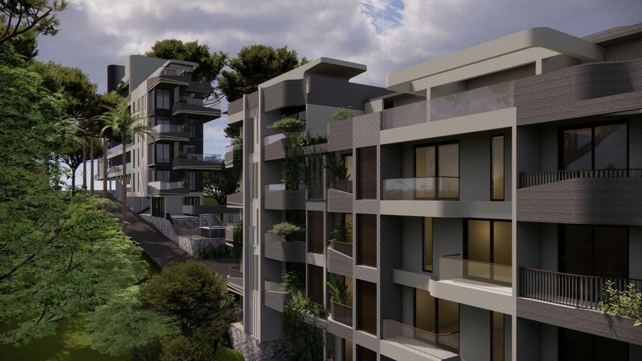 Raaya Residences elevation at dusk
