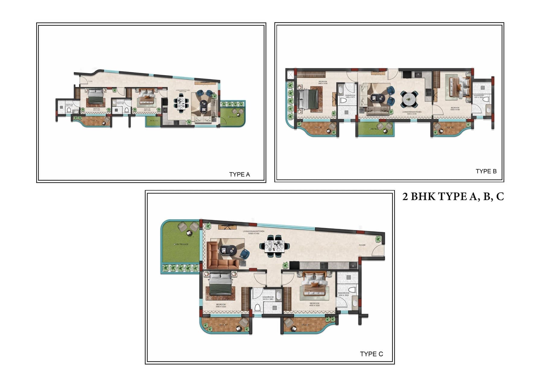 Signature Two Bedroom floor plan